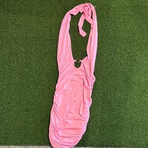Pink Halter Neck Dress
